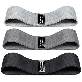 Фітнес-гумки Amonax для жінок, набір еластичних стрічок для тренувань, гумки для присідань, обладнання для схуднення вдома, спортивний інвентар для дому, чорний L