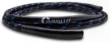 Скакалка пружинна Cravallo® Springseil I 3 метри Fatburner Speed Jumping Rope I для дорослих, професійна, для боксу, витривалості, MMA, HIIT, чорна, синя, біла