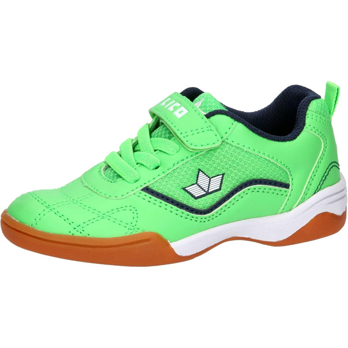 Дитячі спортивні зальні черевики Lico Sloan для занять спортом (28 EU, зелено-морські, білі)