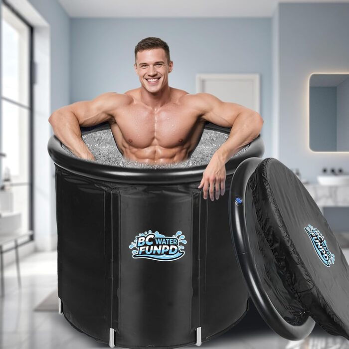 Ванна для холодової терапії для спортсменів – портативна ванна для крижаного душу, 105 галонів, овальна