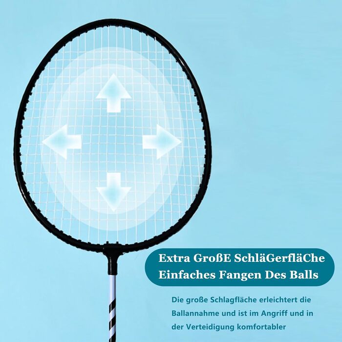 Набір для бадмінтону Carbon Profi: 2 ракетки, сітка, м'ячики, сумка. Підходить для початківців