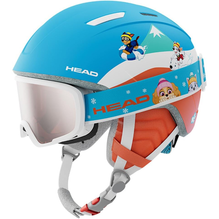 Дитячий комплект: шолом і маска Head MOJO PAW для лиж та сноуборду, дизайн Paw Patrol, червоно-синій, розмір XXS
