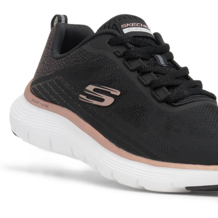 Жіночі кросівки Skechers Flex Appeal 5.0 чорні, дихаючі спортивні кеди, розмір 42 EU