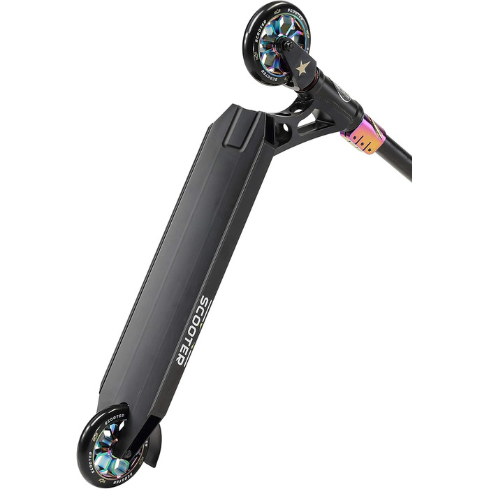 Трюковий самокат STAR SCOOTER Pro Sport 120мм для дітей від 7 років і дорослих, алюмінієвий, чорний/хром, напівпрофесійний
