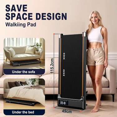 Бігова доріжка для дому Walking Pad з LED-дисплеєм, 2-в-1 для ходьби та бігу, пульт ДК, мотор 2.25HP, швидкість 1-6 км/год, гарантія 2 роки