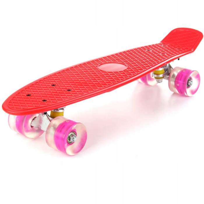 Скейтборд Aurora Classic (56 см x 14,5 см, 60 мм), багатоколірний, з LED-підсвіткою