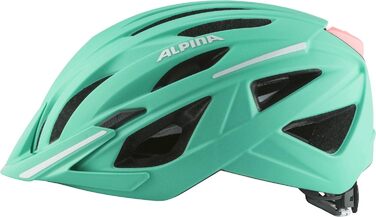 ALPINA HAGA — захисний велосипедний шолом з LED-світлом, ударопоглинаючий, регульований, для міста, бірюзовий матовий, для дорослих, 51-56 см