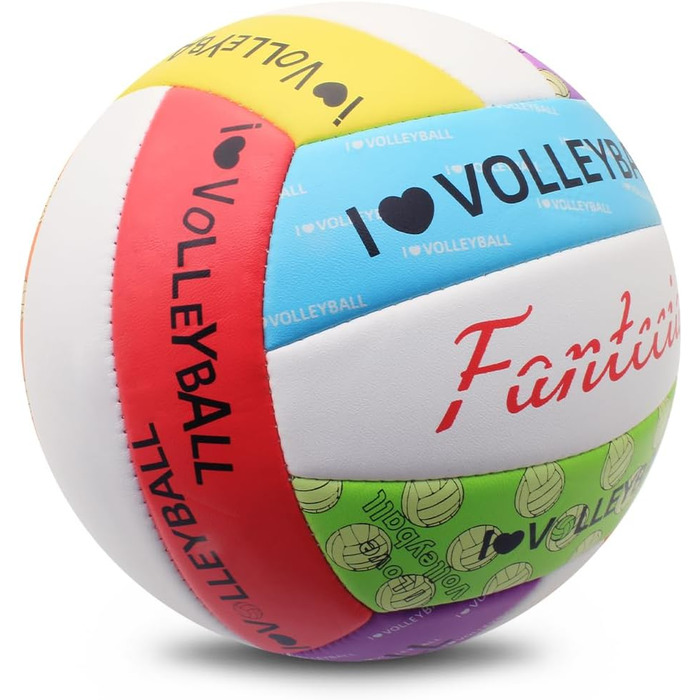 Волейбольний м'яч Fantecia, розмір 5, з насосом. Водонепроникний м'яч для пляжного волейболу, для гри в приміщенні та на вулиці, багато кольорів