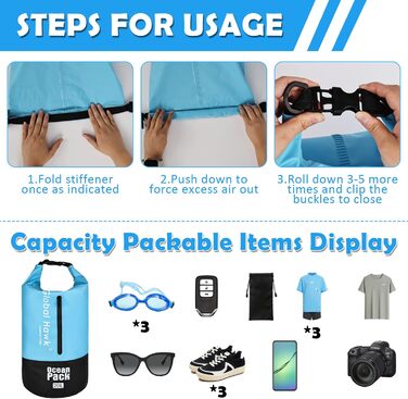 Водонепроникна сумка Elthmpr Dry Bag 20L: містка та надійна для водних видів спорту