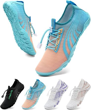 Аквашузи для плавання та серфінгу WateLves: чоловічі та жіночі, швидковисихаючі, унісекс, білі, фіолетові, оранжеві, блакитні, розмір 37 EU