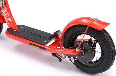 Дитячий роликовий самокат STAR SCOOTER з повітряними колесами (10 дюймів) для хлопчиків та дівчаток 4-5 років | Класичний самокат | Червоний