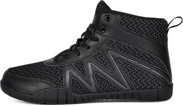 Чоловічі борцівки, боксерські туфлі, фітнес-кросівки, підошва Zero-Drop, синьо-зелені (44 EU, широкі, чорні)