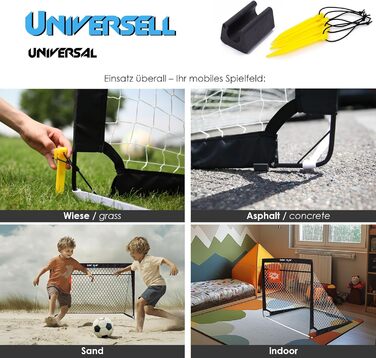 Набір футбо́льних воріт EASY2PLAY PRO (2 шт.) для дітей з мішенню та фішками, складані, для гри в приміщенні та на вулиці