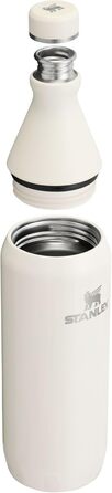 Термос Stanley 1913 All Day Slim 0.6л кремовий - нержавіюча сталь, тримає холод 6 год, лід 11 год, без BPA, герметичний, посудомийна машина