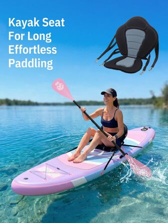 Надувний SUP дошка Niphean для дорослих, 305 см, з фіном StabilTrac, для йоги та балансування, фіолетовий