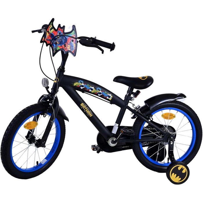 Дитячий велосипед Volare Batman 16 дюймів чорного кольору - безпека, комфорт та розваги!