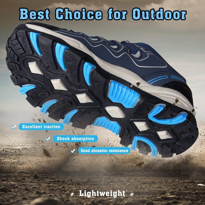 Дитячі трекінгові кросівки UOVO для активного відпочинку та спорту, блакитні, розмір 36