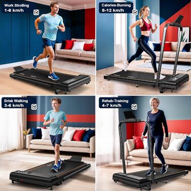 Складана бігова доріжка для дому Walking Pad з нахилом 7%, двигун 2.5 к.с., швидкість до 12 км/год, навантаження до 120 кг