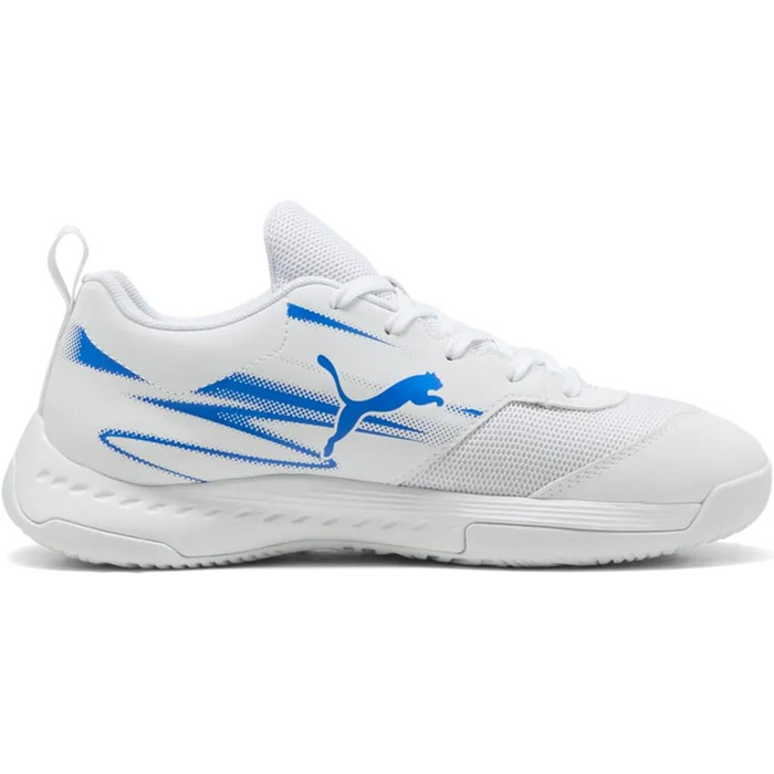 Дитячі унісекс кросівки PUMA Varion Li Jr для залу (Indoor Court Shoe), білі/блакитні, розмір 38 EU