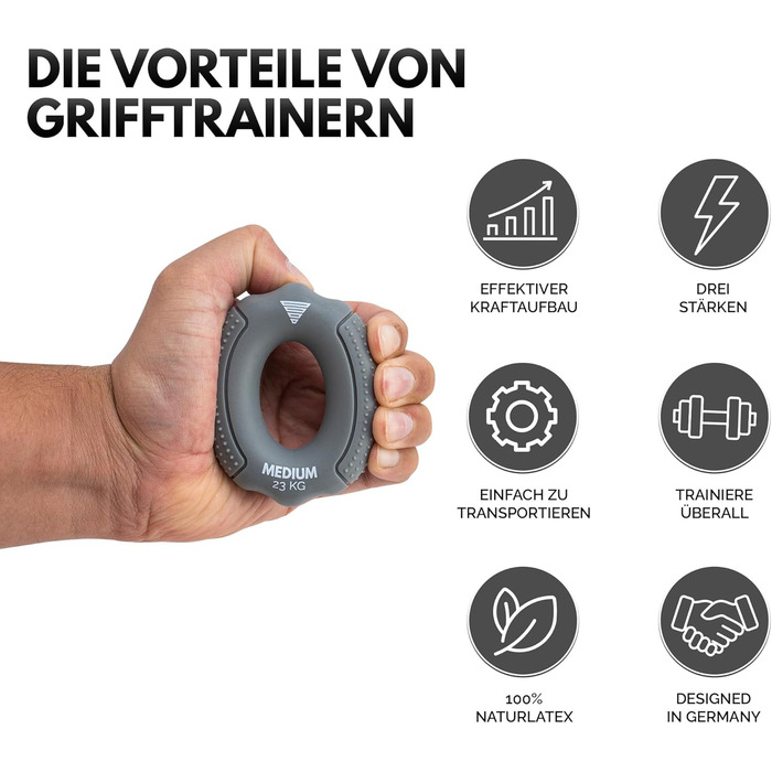 Набір для тренування сили рук GORNATION Griffkraft - 3 рівні, для підсилення сили зап'ястя та рук, портативні ручки для калістеніки та фітнесу