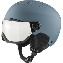 Чоловічий лижний шолом Alpina Arber Visor Q-Lite, жорсткий корпус, синій, розмір 54-58