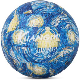 Волейбольний м'яч Kuangmi Weicher, розмір 5, для занять у приміщенні та на вулиці, тренування, пляжний волейбол, підходить для початківців, підлітків та дорослих (Van Gogh)
