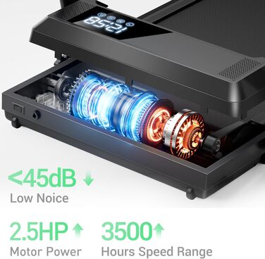 Біговий тренажер для дому складний, 12 км/год, з нахилом 15%, Walking Pad, максимальне навантаження 136 кг