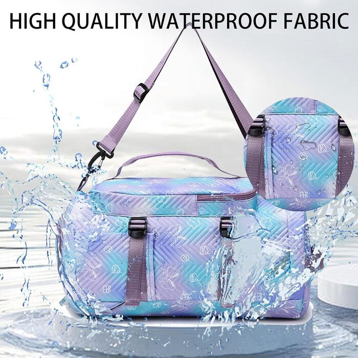 Спортивна сумка AUNGKWANG для дівчаток, водонепроникна, з відділенням для взуття та мокрих речей (рожева/фіолетова)