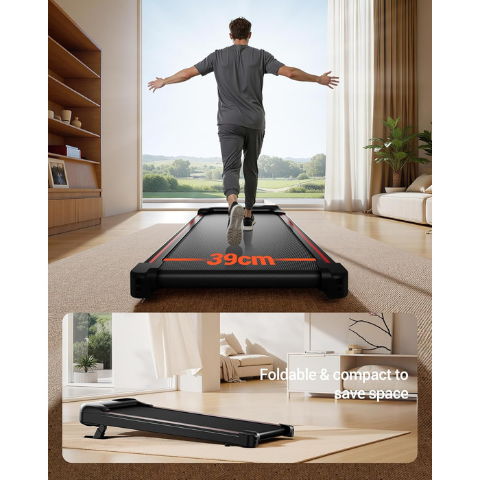 Walking Pad CURSOR з регулюванням нахилу, 8/12 км/год, складаний біговий килимок для дому, дистанційне керування