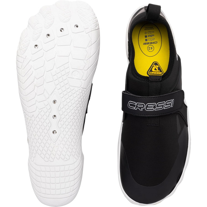 CRESSI Geko Shoes - унісекс черевики для дайвінгу та снорклінгу, чорно-білі, 37 EU