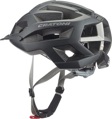 Велошолом Cratoni C-Flash M/L, чорний-антрацит, глянцевий