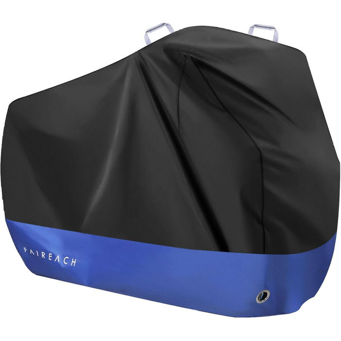 Водонепроникний чохол для велосипеда, преміум-якість 210D, захист від пилу, дощу, снігу, UV, з отворами для замка та сумкою, для всіх типів велосипедів, чорний+синій, для 1 велосипеда
