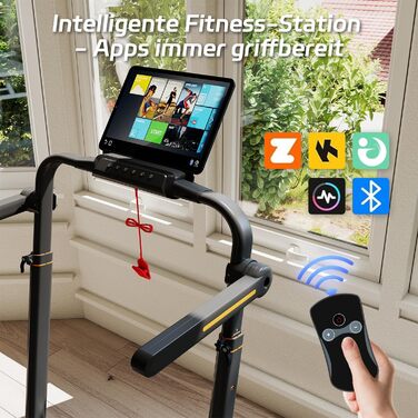 Складана бігова доріжка JUMMICO для дому та офісу з нахилом 5%, Walking Pad під стіл, швидкість 1-12 км/год, до 100 кг, керування через додаток та пульт, ширина стрічки 39 см