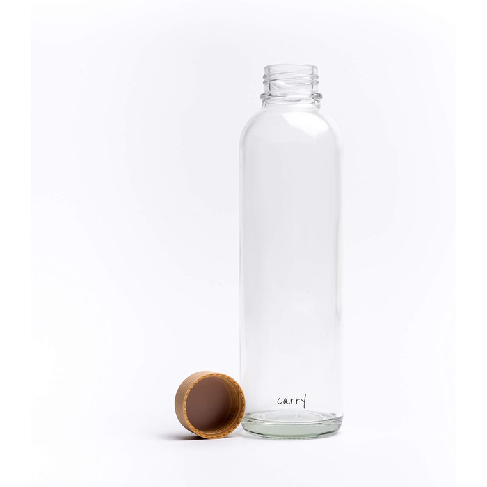 Скляна пляшка для води Carrybottles 0,7 л Pure, спортивна, BPA-free, герметична, для газованої води, вироблено в Німеччині