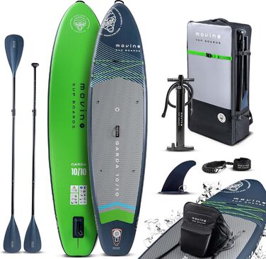 Надувний SUP Movino Garda Allround 10'10' - комплект для станд ап паддлінгу, 330 см, блакитно-зелений