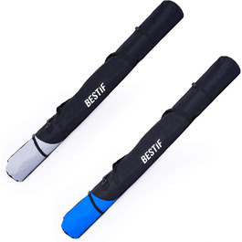 Водонепроникний мішок для лиж до 175 см | Чорний мішок для лиж | Мішок для лиж з ручкою для перенесення | Міцний мішок чорно-сірого кольору