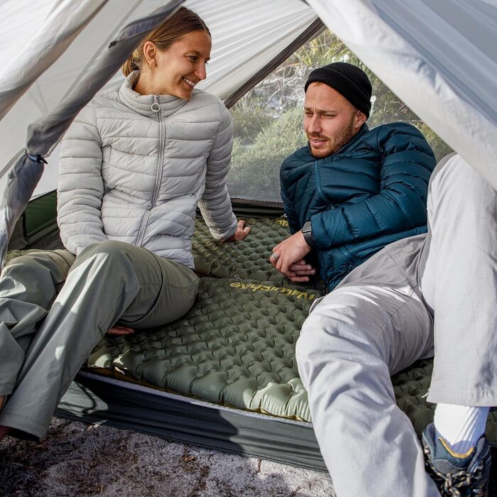 Каремат Naturehike 3.5R для кемпінгу самонадувний, зимовий (-6℃), зелений оливковий, тип 'Мумія', високий R-значення, 4 сезони