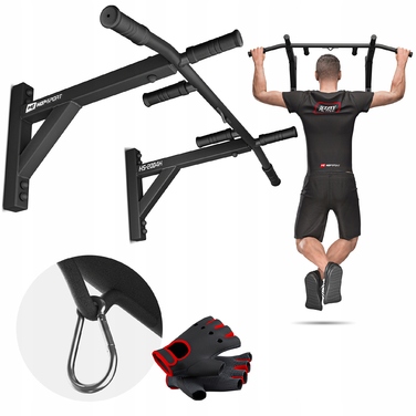 Настінний турнік HopSport: витримує до 210 кг, 6 типів хватів