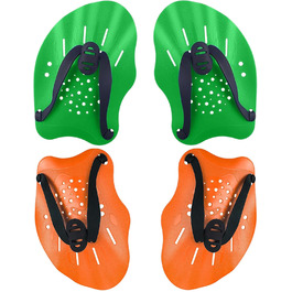 Набір ручних плавальних весел (2 шт.) для тренувань, дорослих та дітей, унісекс (зелені)