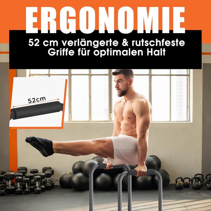 Бруси DH FitLife для віджимань, регульовані 80-90 см, паралети для каллістеніки та силових тренувань, міцні для дому та вулиці