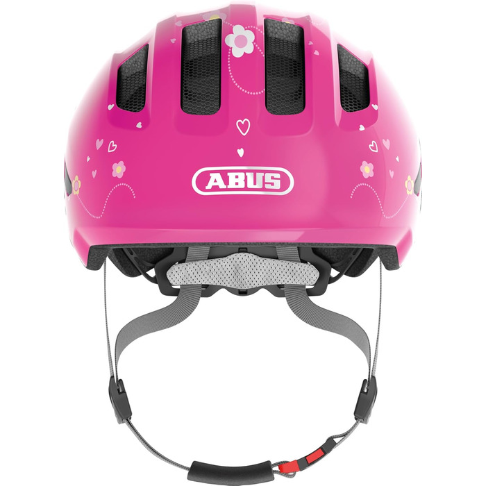 Дитячий велосипедний шолом ABUS Smiley 3.0 з глибокою посадкою, дизайном для дітей та місцем для хвостика, для дівчаток і хлопчиків, розмір M (50-55 см), рожевий (метелик)