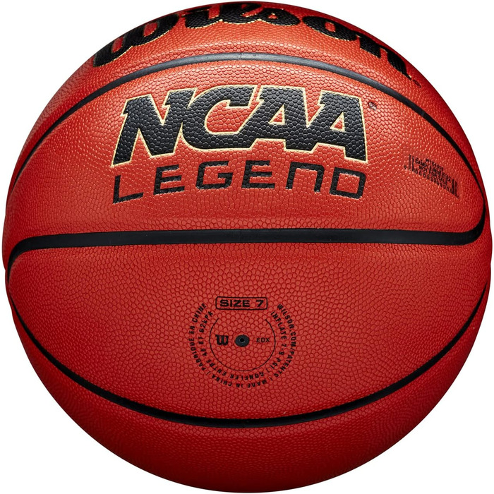Баскетбольний м'яч Wilson NCAA Legend розмір 5, помаранчево-чорний, універсальний