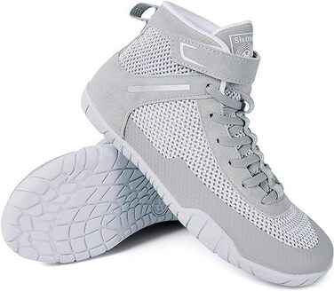 Жіночі борцівські черевики для боксу з плоскою підошвою, розмір 38.5 EU, світло-сірий колір