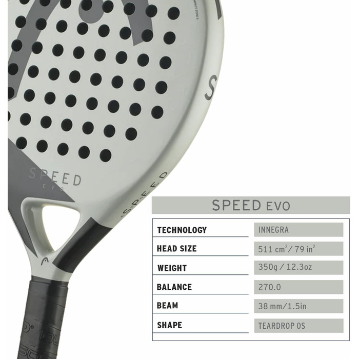 Плече HEAD EVO Speed 226405 - серія ракет для падел-тенісу
