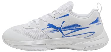 Дитячі унісекс кросівки PUMA Varion Li Jr для залу (білі/сині), розмір 34 EU