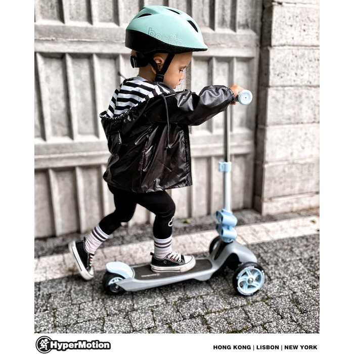 Самокат дитячий Kinderroller HyperMotion 3в1 блакитний: самокат, біговел, літній транспорт для дівчаток та хлопчиків