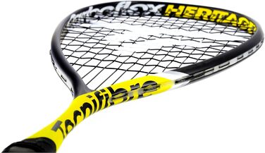 Сквош ракетка Tecnifibre Carboflex 125 Heritage 2 (2021) для дорослих, чорна/жовта, зі струнами та чохлом