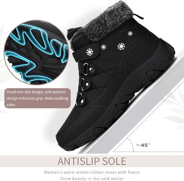 Черевики зимові жіночі ASHION, теплий підклад, водонепроникні, для хайкінгу та трекінгу, чорно-білі (41 EU, A сірий чорний)