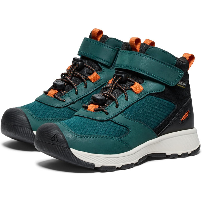 KEEN Skua Mid - водонепроникні трекінгові черевики для дітей та унісекс, 35 EU, Ponderosa Pine/Gold Flame