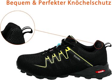 Чоловічі та жіночі трекінгові кросівки для піших прогулянок та бігу. Зручні кросівки для активного відпочинку, розмір 43 EU, чорно-зелені